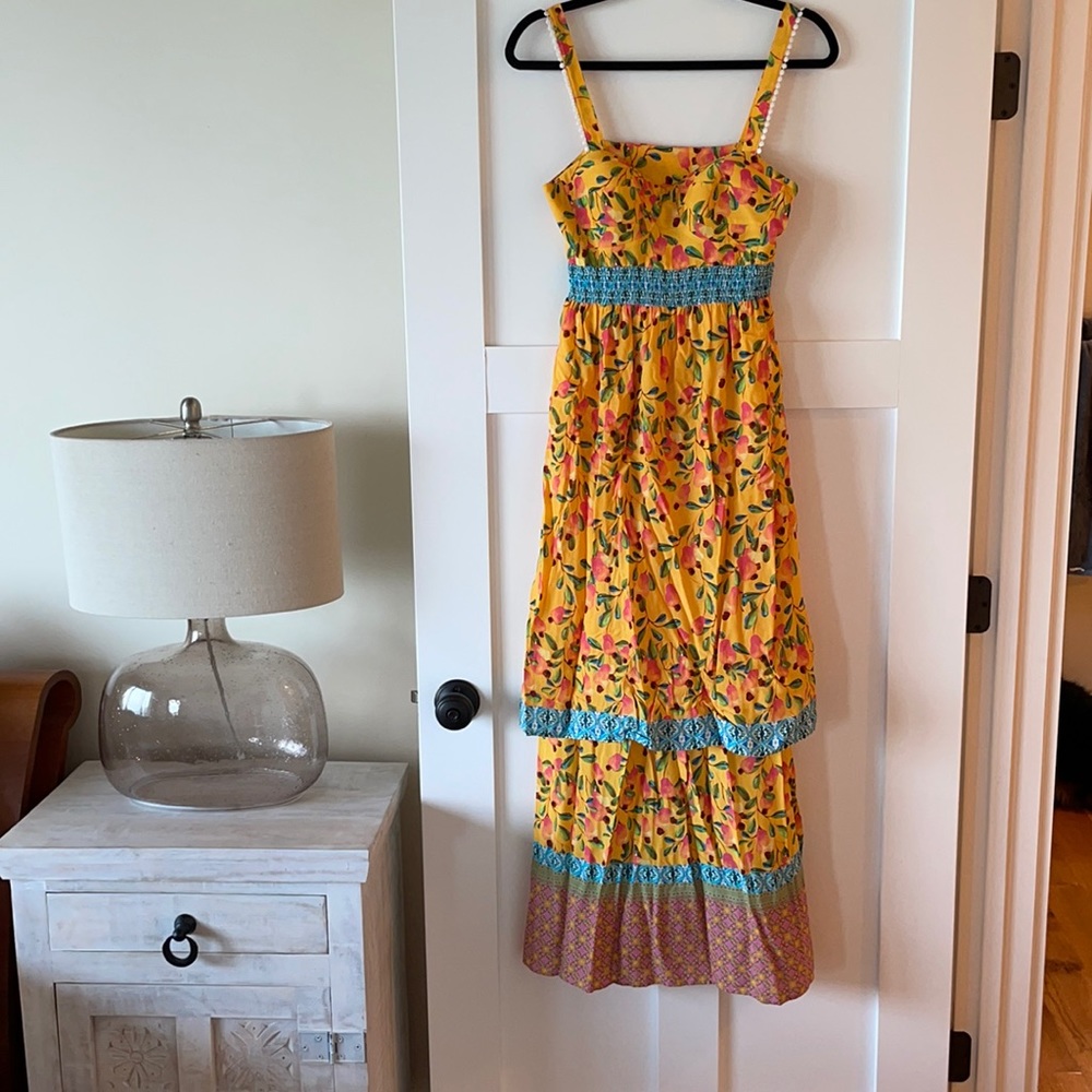 Farm Rio for Anthropologie Anjou Maxi Dress
